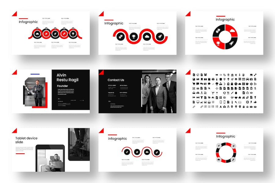 欧美风商务主题Keynote模板 - PPT派