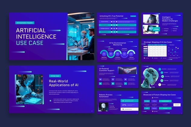 人工智能应用案例融资计划书Keynote模板 - PPT派