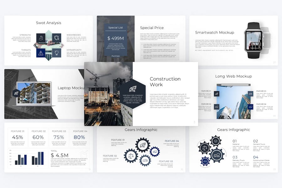 Cantilever-navy-simple-construction-powerpoint - PPT派