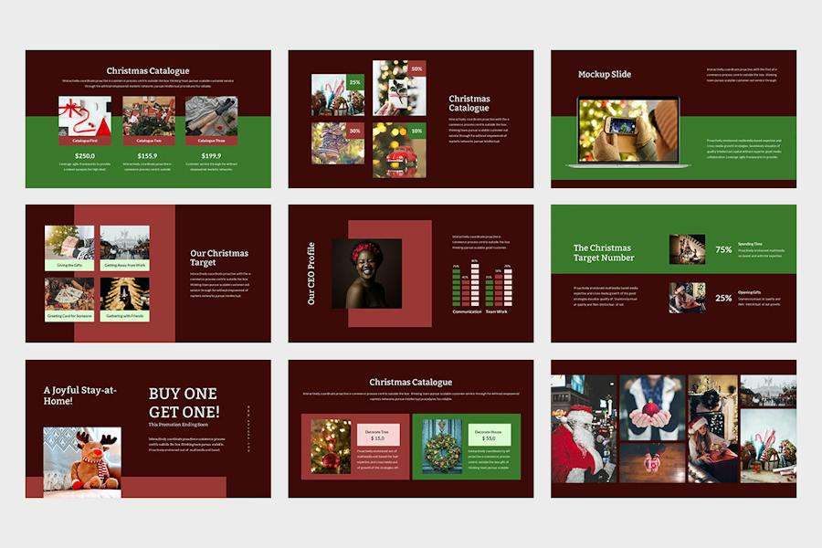 圣诞节主题演讲营销方案Keynote模板 - PPT派