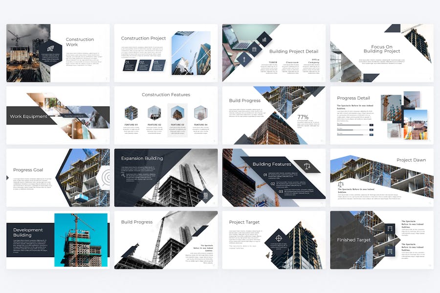 Cantilever-navy-simple-construction-powerpoint - PPT派