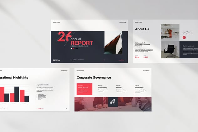 年度财务报告总结展示PPT模板 - PPT派