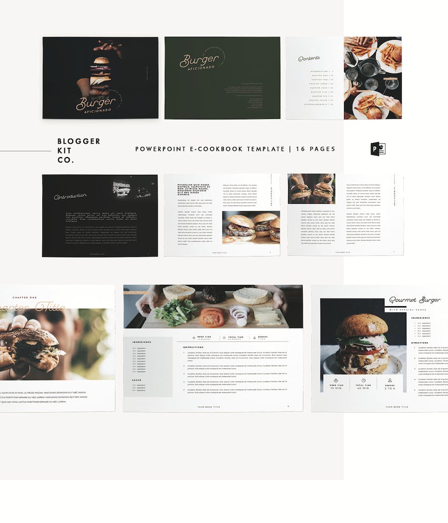 电子书-模板-食谱-16页-PowerPoint - PPT派