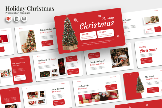 圣诞节假期活动推广宣传PPT模板 - PPT派