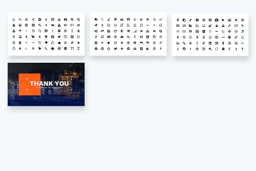 蓝色工业工厂企业介绍PPT模板 - PPT派