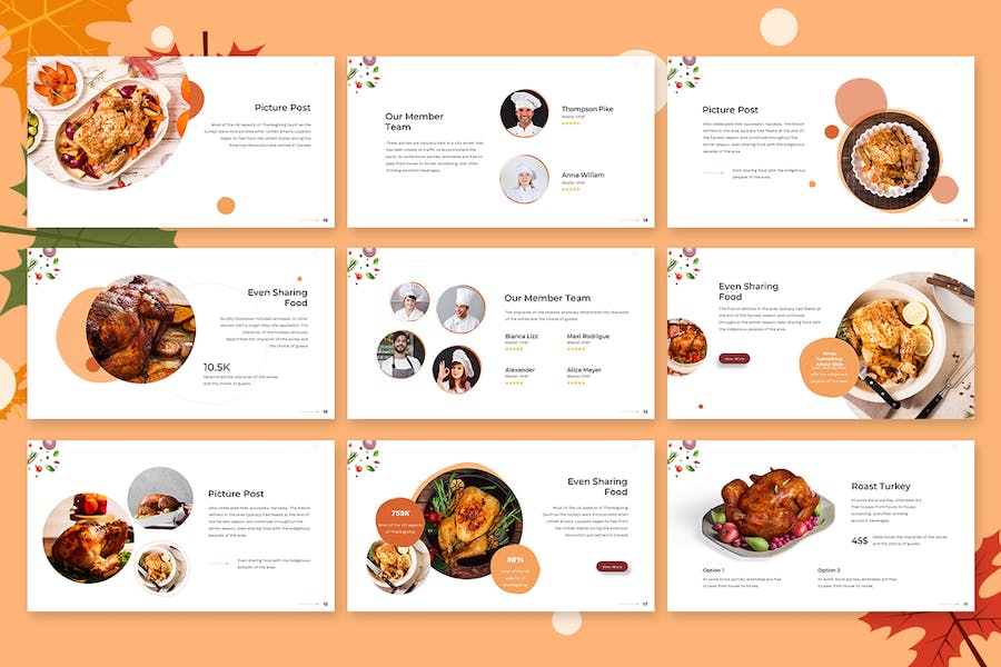 快乐感恩节主题活动宣传Keynote模板 - PPT派