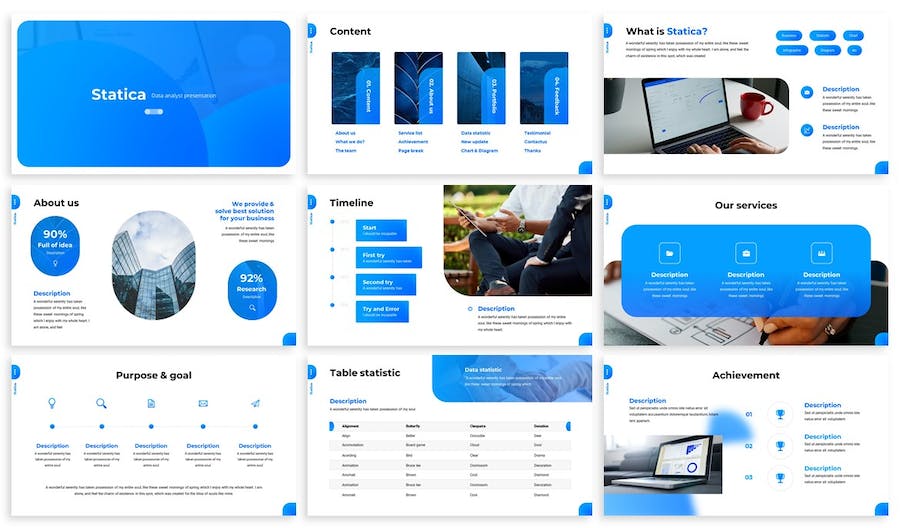 数据统计分析图表展示分析Keynote模板 - PPT派