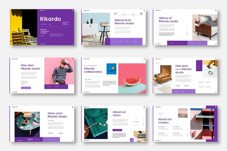 商务品牌推广营销策略Keynote模板 - PPT派