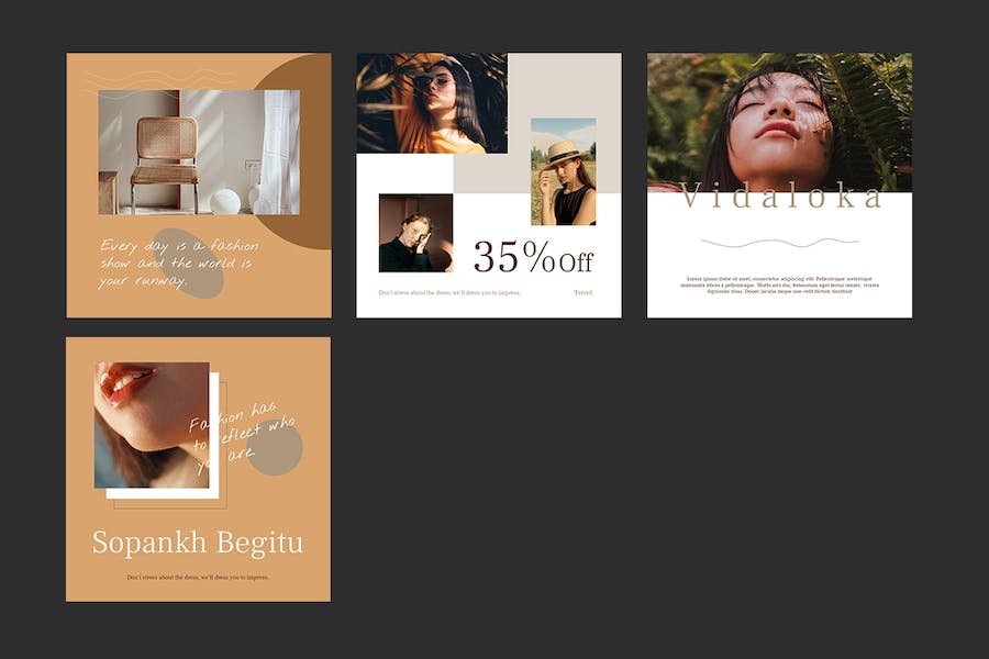 时尚品牌社交媒体推广Keynote模板 - PPT派