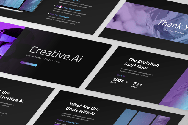 创意人工智能科技数字化方案PPT模板 - PPT派