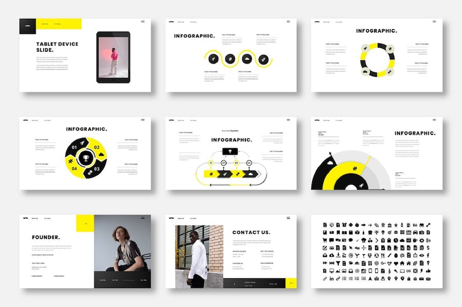 现代商务企业形象展示PPT模板 - PPT派