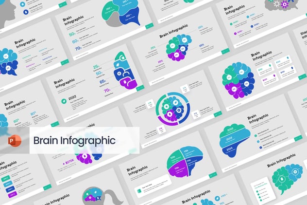 思维脑力激荡创意信息图形PPT模板 - PPT派