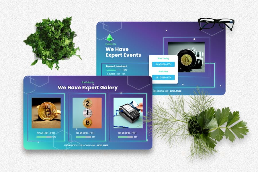 加密货币区块链数字货币Keynote模板 - PPT派