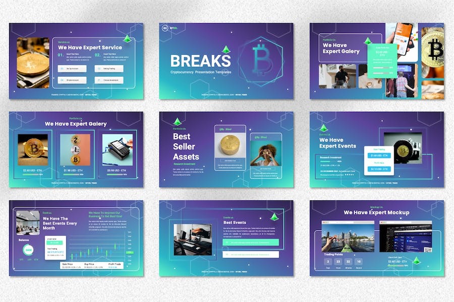 加密货币区块链数字货币Keynote模板 - PPT派