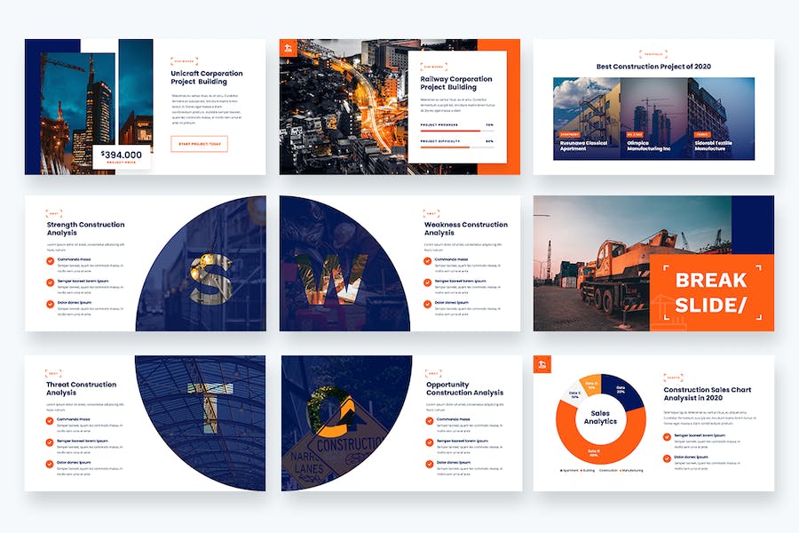 蓝色工业工厂企业介绍PPT模板 - PPT派