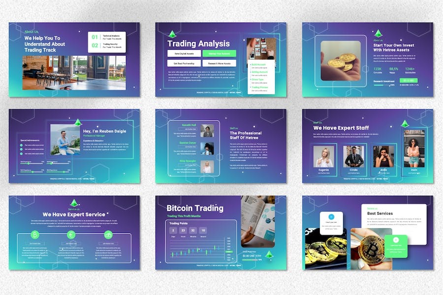 加密货币区块链数字货币Keynote模板 - PPT派