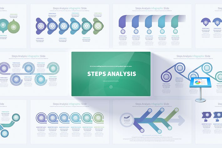 步骤流程分析图形keynote模板- PPT派
