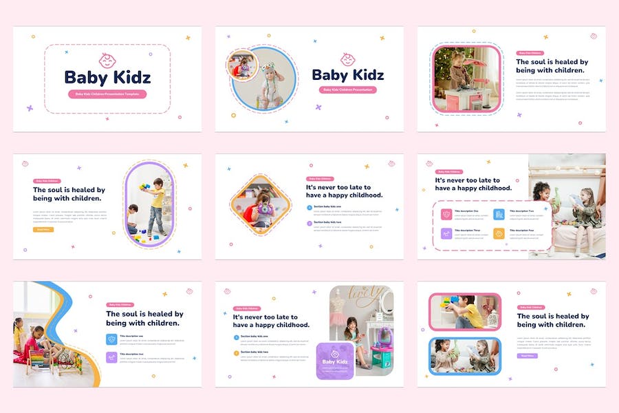 儿童教育课程培训设计PPT模板 - PPT派