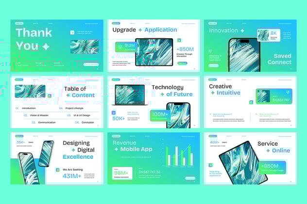 移动应用产品融资演讲方案PPT模板 - PPT派