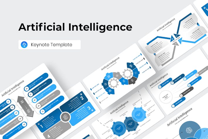 AI 人工智能数据图形分析keynote模板- PPT派