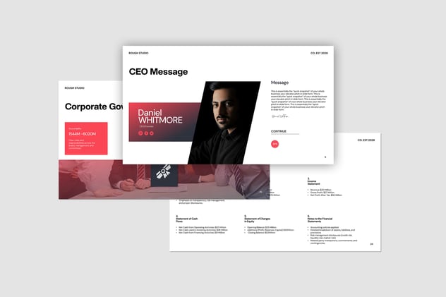 年度财务报告总结展示PPT模板 - PPT派