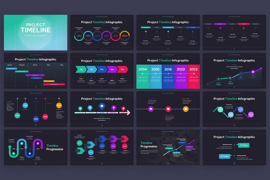 Project-timeline-professional-powerpoint-template - PPT派