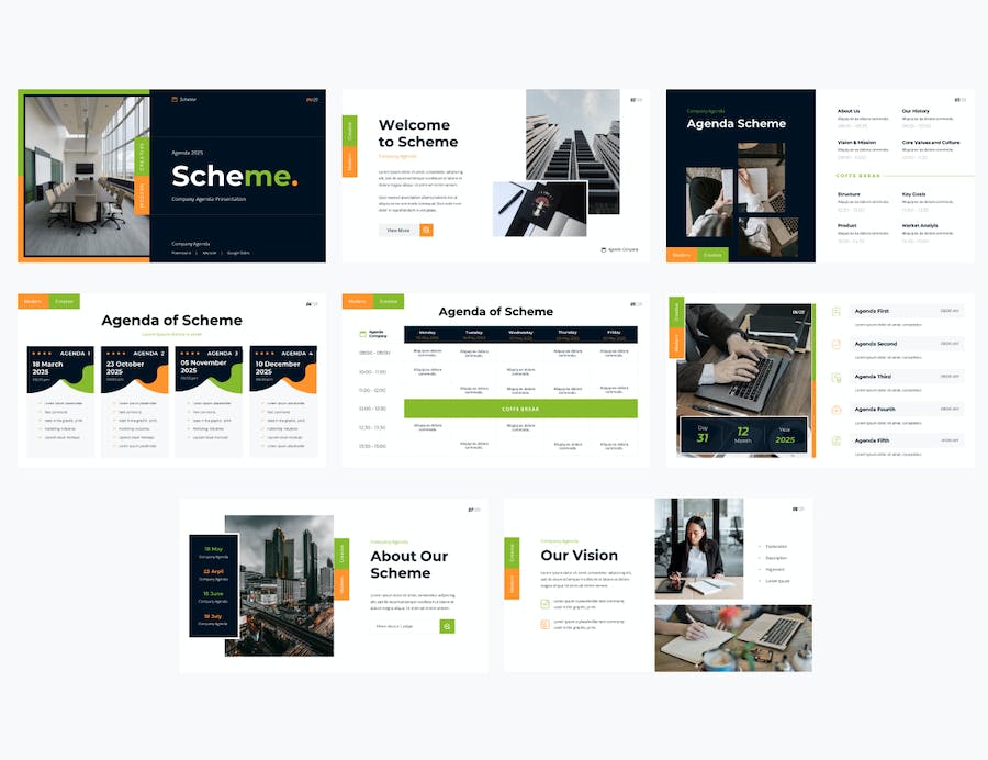 公司计划议程日程安排Keynote模板 - PPT派