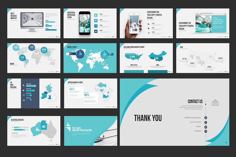 医疗数据分析报告展示Keynote模板 - PPT派