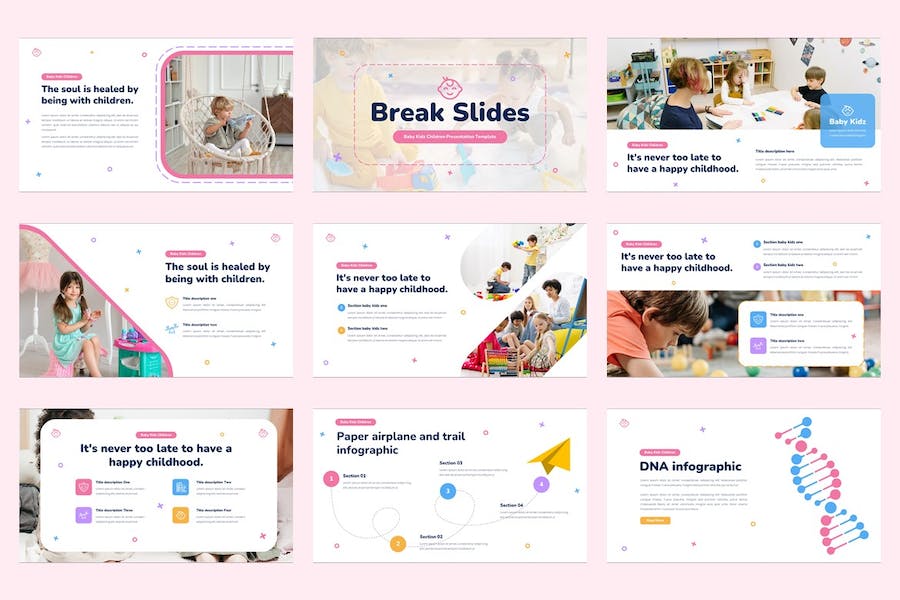 儿童教育课程培训设计PPT模板 - PPT派