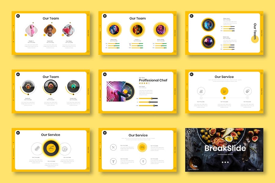 美食餐饮连锁店品牌推广Keynote模板 - PPT派