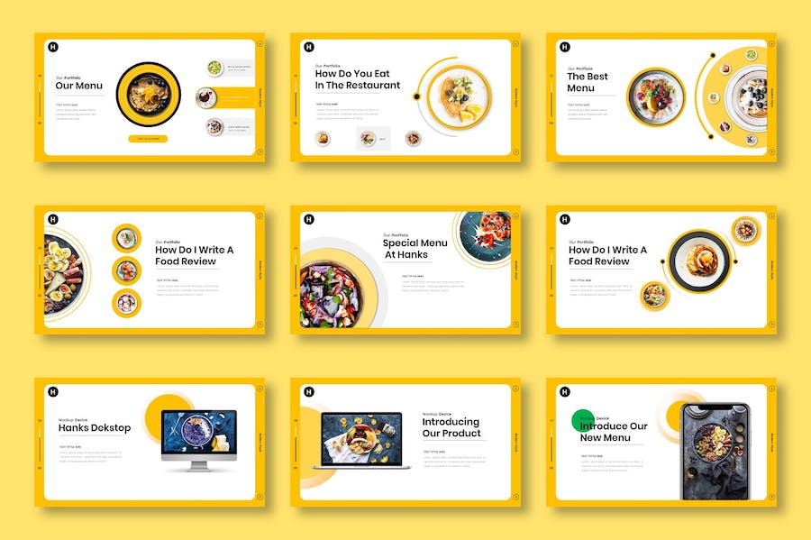 美食餐饮连锁店品牌推广Keynote模板 - PPT派