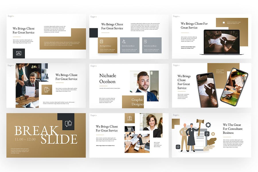 优格创意作品集设计展示Keynote模板 - PPT派