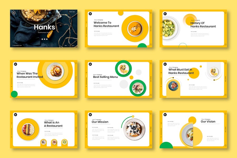 美食餐饮连锁店品牌推广Keynote模板 - PPT派