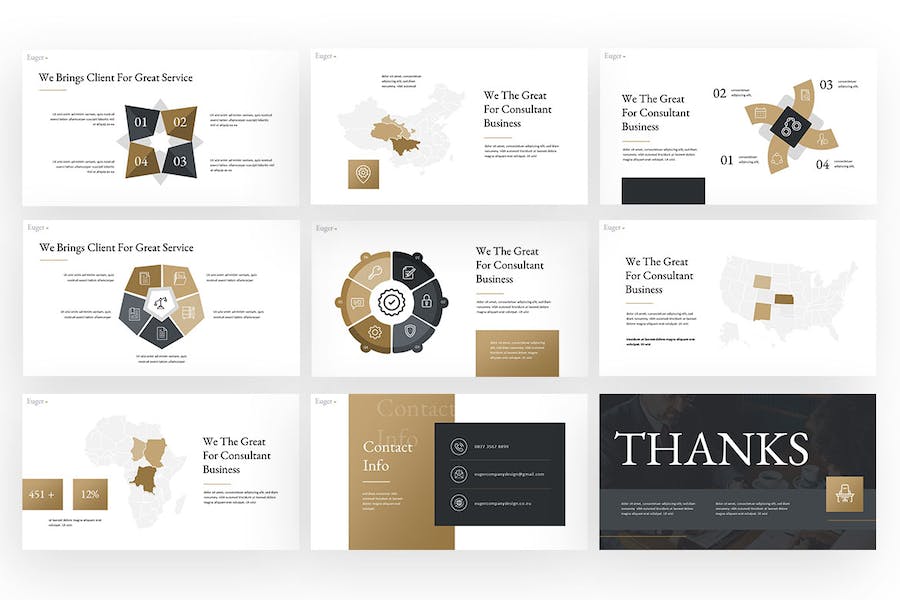 优格创意作品集设计展示Keynote模板 - PPT派