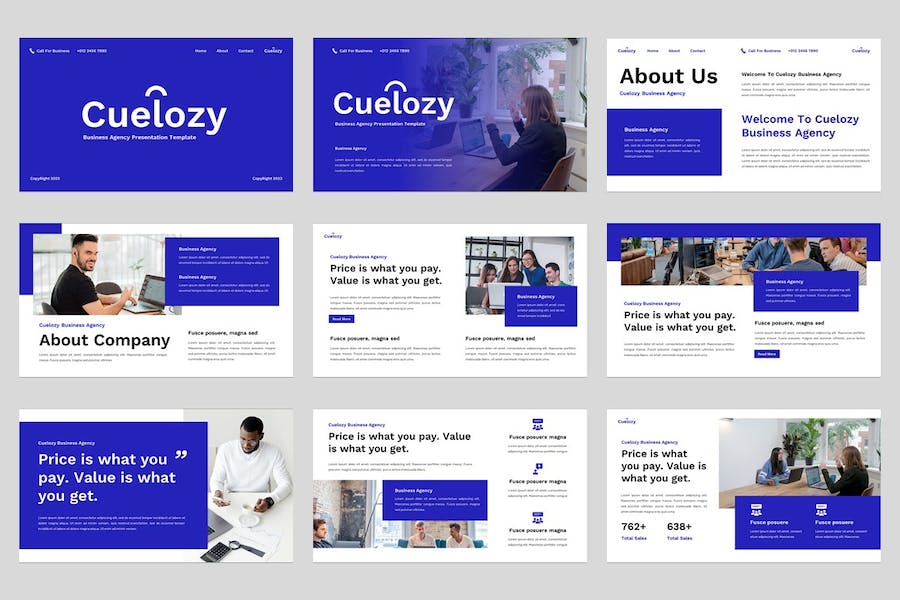 商务公司讲述展示企业管理运营PPT模板 - PPT派