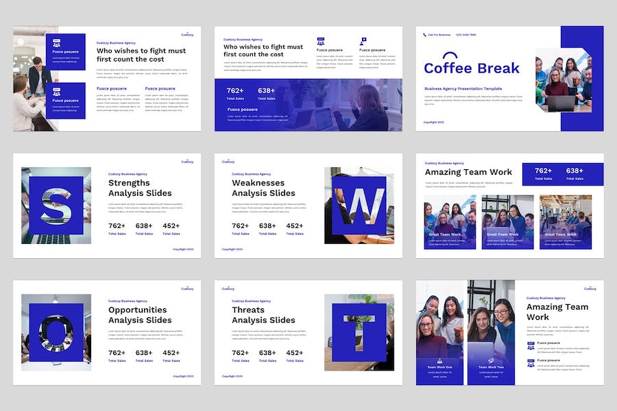 商务公司讲述展示企业管理运营PPT模板 - PPT派