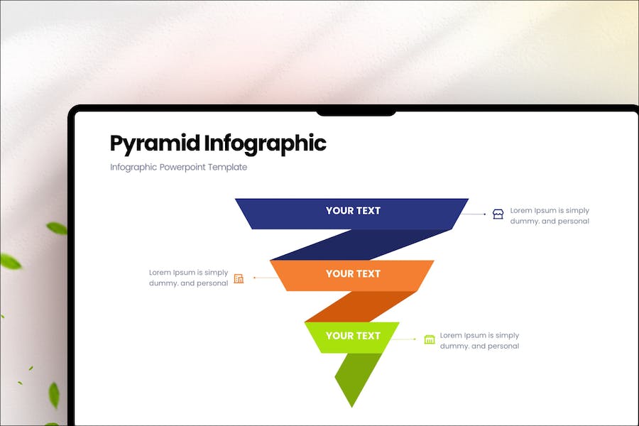 金字塔信息图表数据分析PPT模板 - PPT派