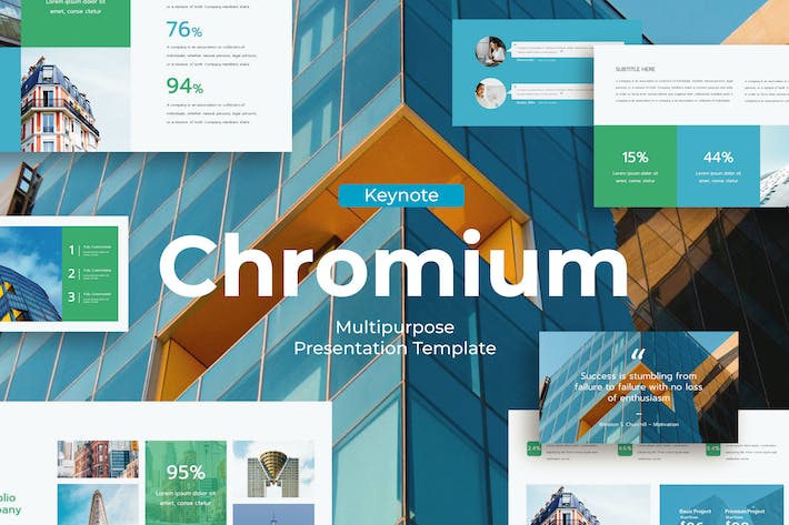 现代设计风格铬色Keynote主题模板 - PPT派