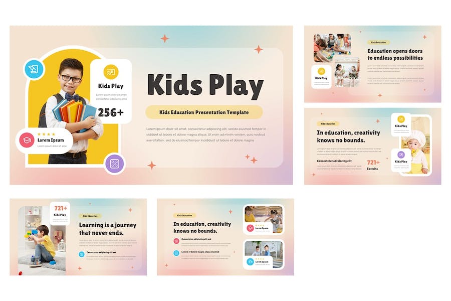 儿童教育游戏讲述展示方案PPT模板 - PPT派