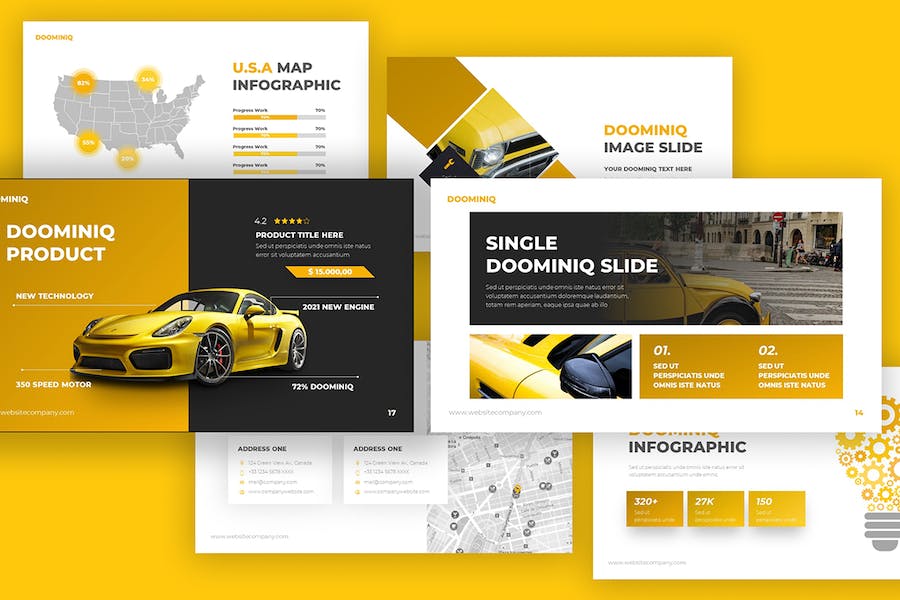 Doominiq-汽车-Powerpoint-模板 - PPT派