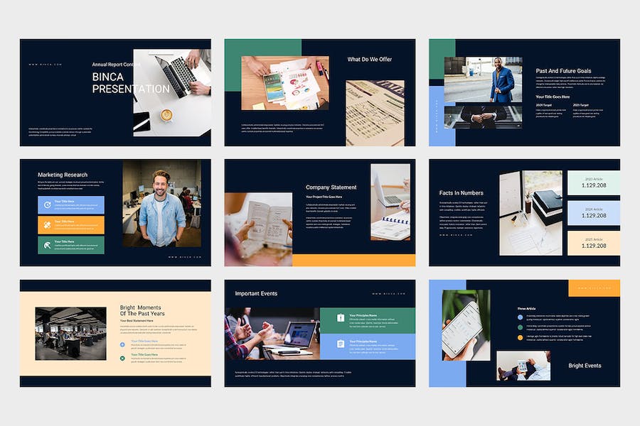 企业年度工作总结报告PPT模板 - PPT派