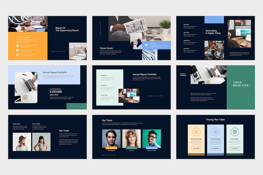 企业年度工作总结报告PPT模板 - PPT派