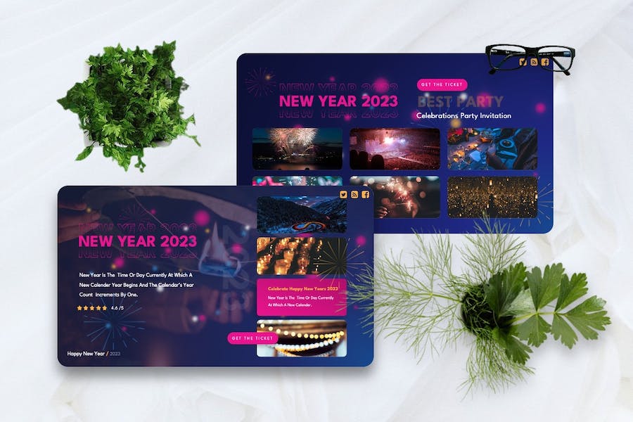 新年庆祝盛典活动宣传展示PPT模板 - PPT派