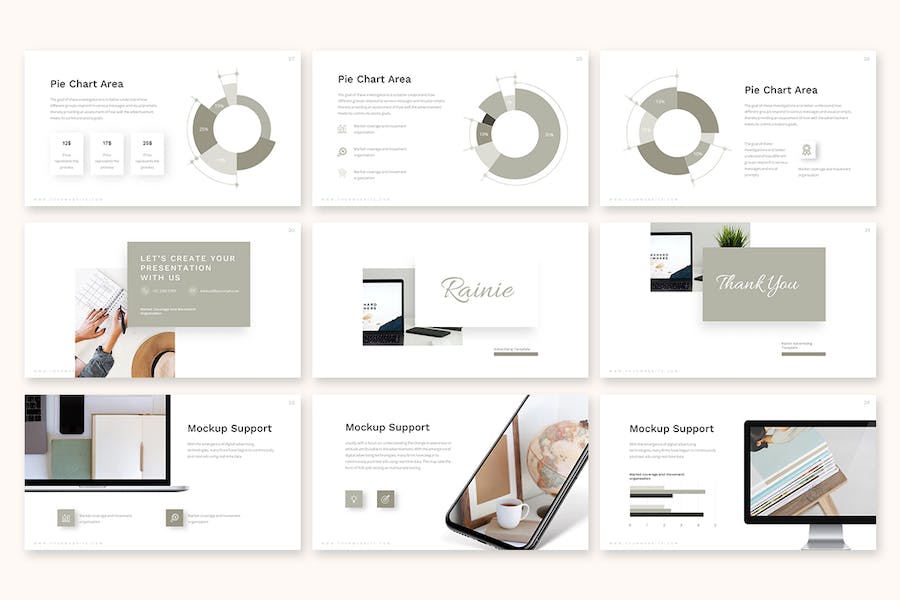 清新简约风商务汇报Keynote模板 - PPT派