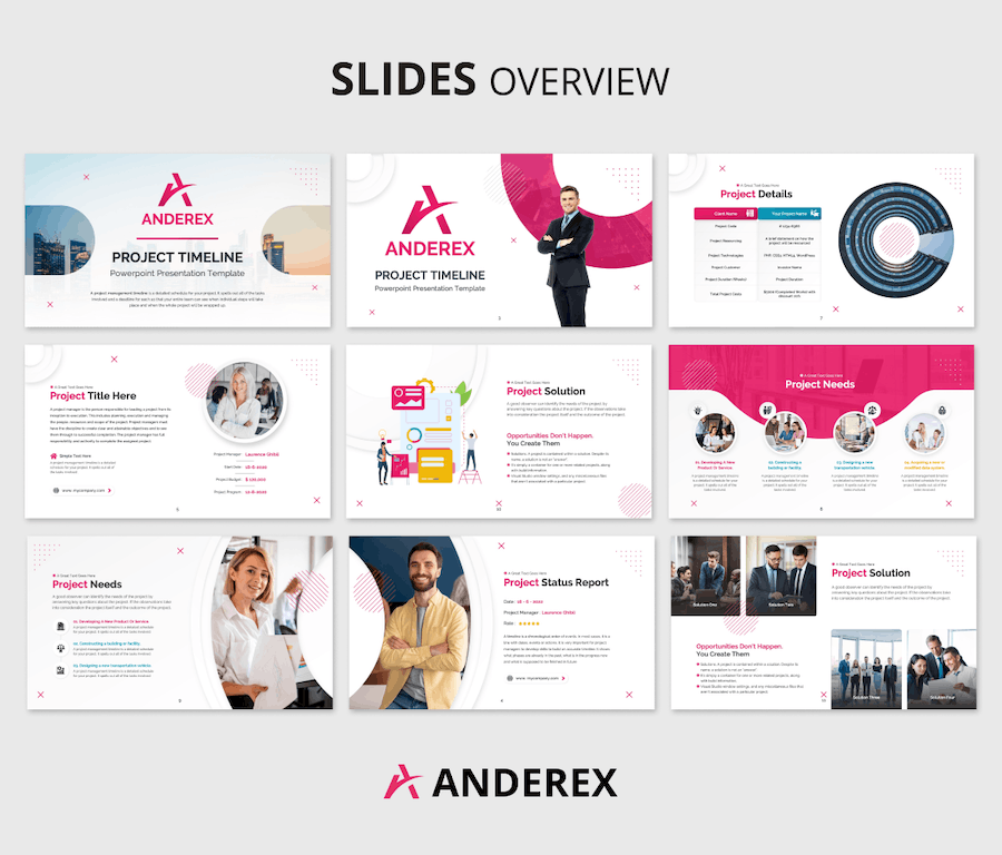 项目开发进度时间线梳理展示图形PowerPoint模板 - PPT派