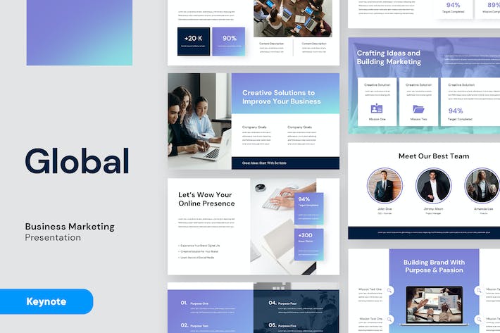 全球商务市场营销推广Keynote模板 - PPT派