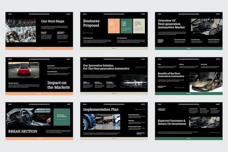 汽车品牌营销销售PPT模板 - PPT派