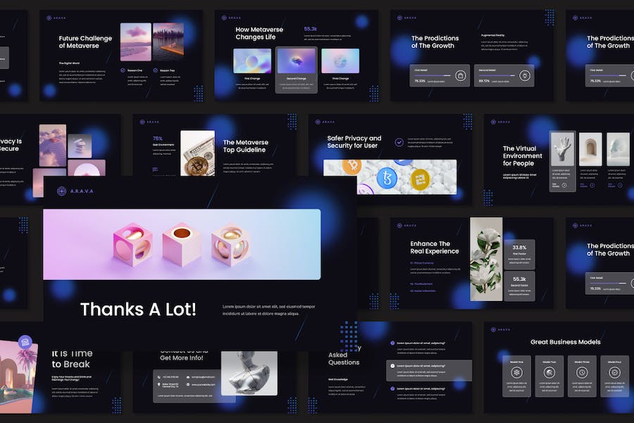 虚拟世界讲述展示应用创新体验Keynote模板 - PPT派