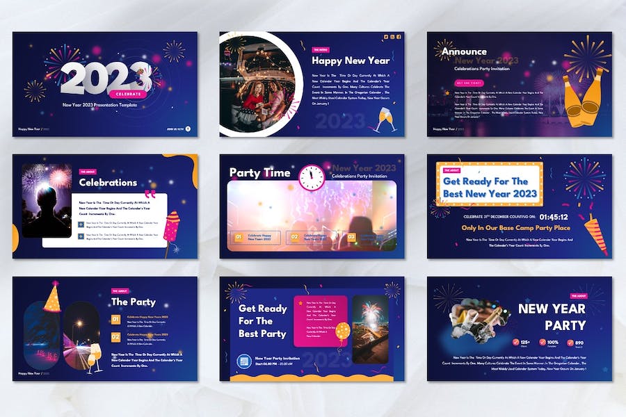 新年庆祝盛典活动宣传展示PPT模板 - PPT派