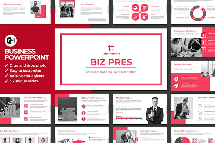 商业计划书项目融资PPT模板 - PPT派